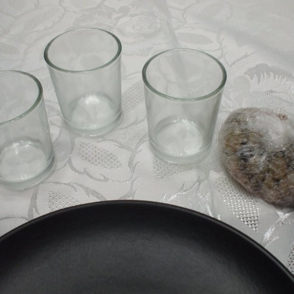 5 Pc Black Round Candle Holder Set - Picture 3 of 4